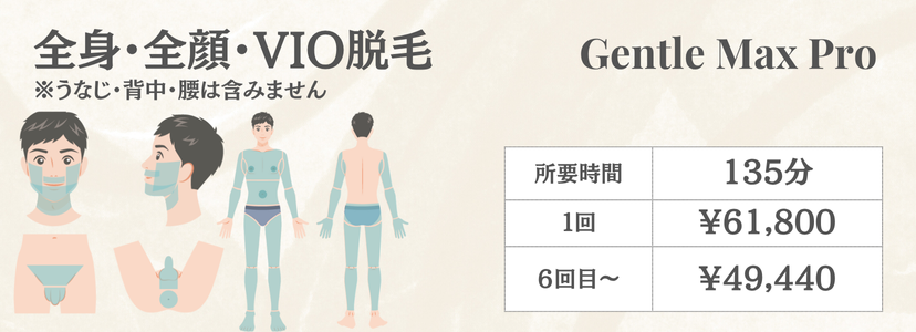 男性全身全顔VIO