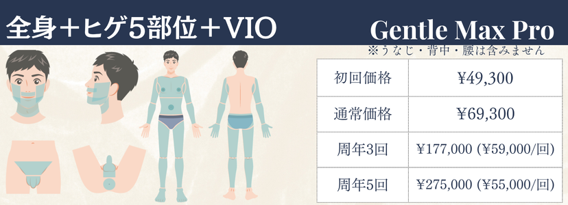 男性全身全顔VIO