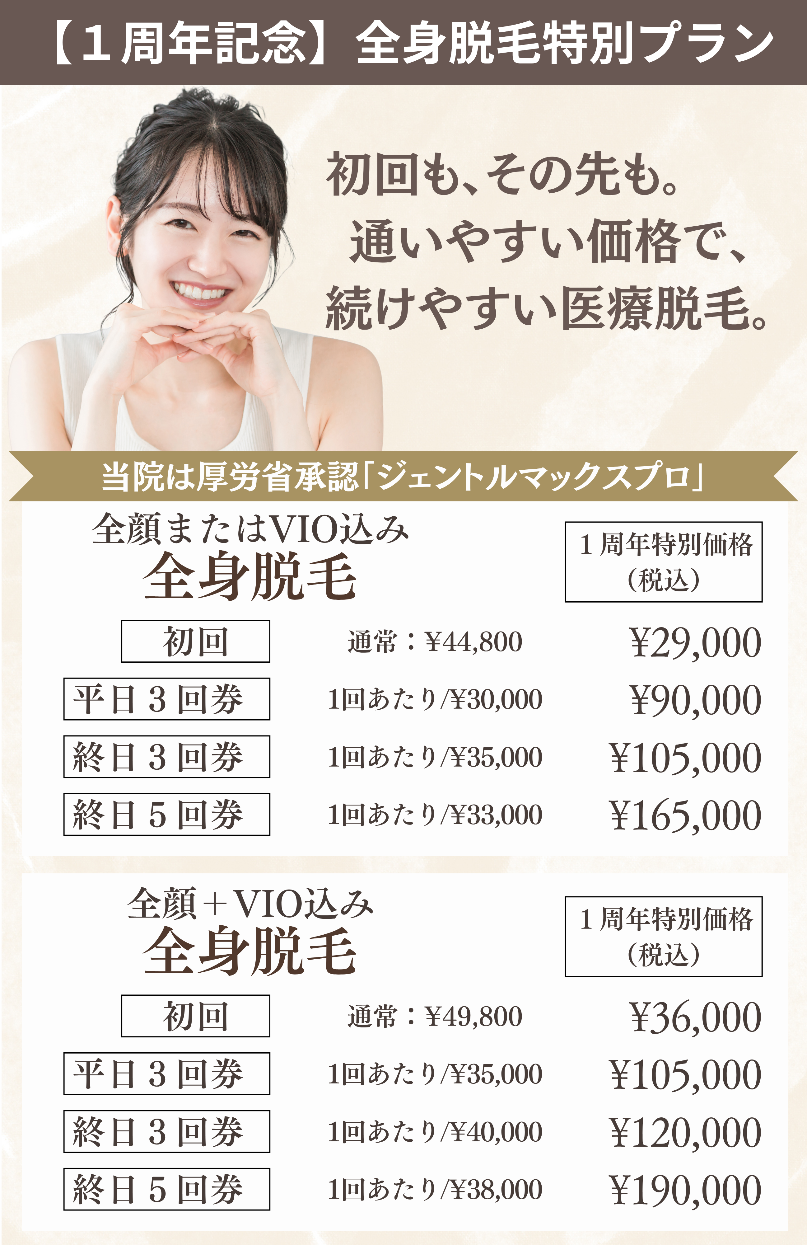 女性医療脱毛