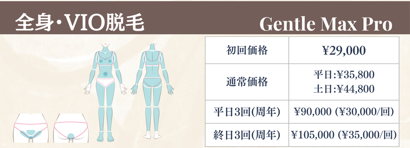 女性全身VIO脱毛